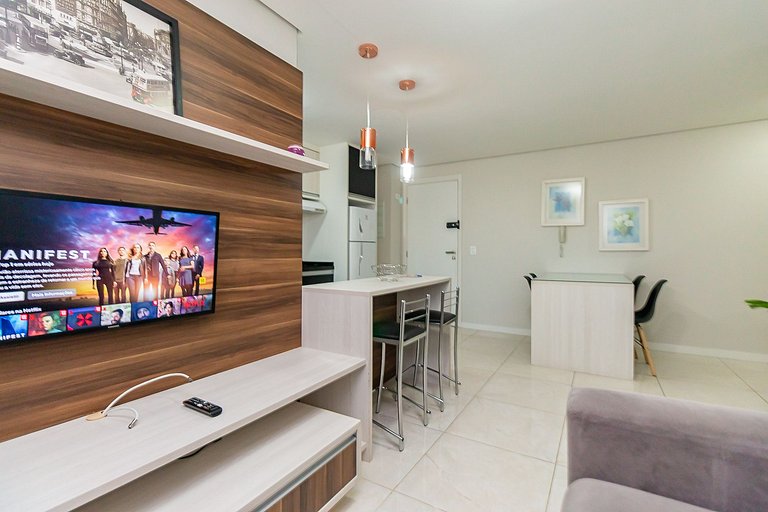 Apto de 1q no 29º andar, c/ vaga e piscina-SEV2905