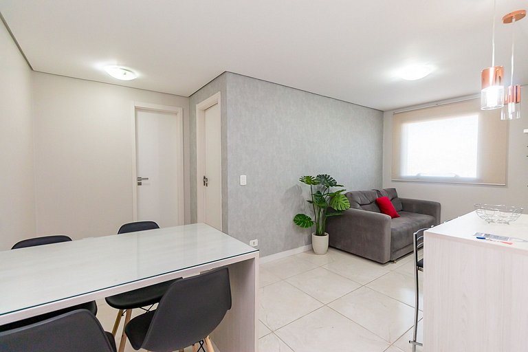 Apto de 1q no 29º andar, c/ vaga e piscina-SEV2905