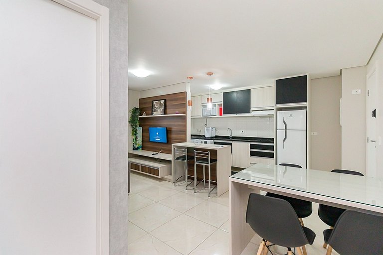 Apto de 1q no 29º andar, c/ vaga e piscina-SEV2905