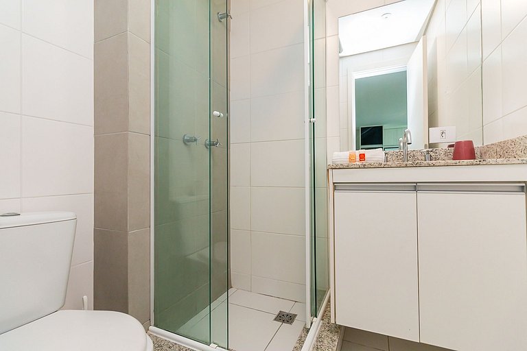 Apto de 1q no 29º andar, c/ vaga e piscina-SEV2905