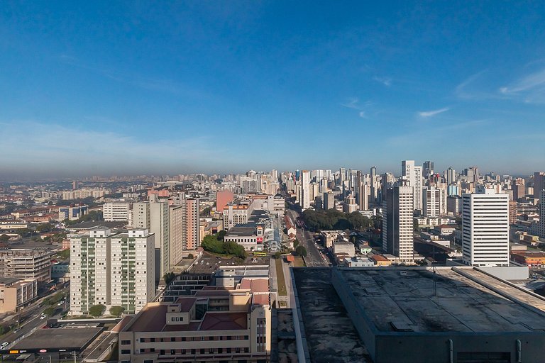 Apto de 1q no 29º andar, c/ vaga e piscina-SEV2905