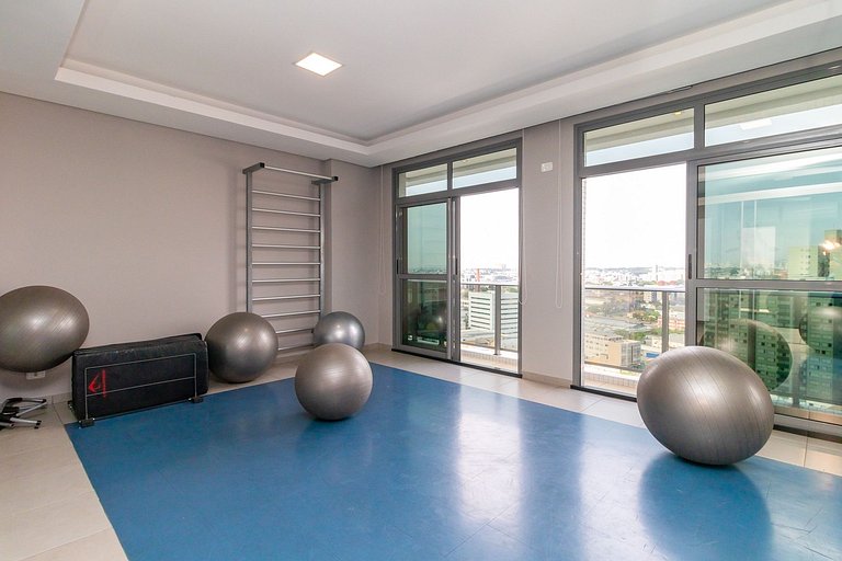 Apto de 1q no 29º andar, c/ vaga e piscina-SEV2905