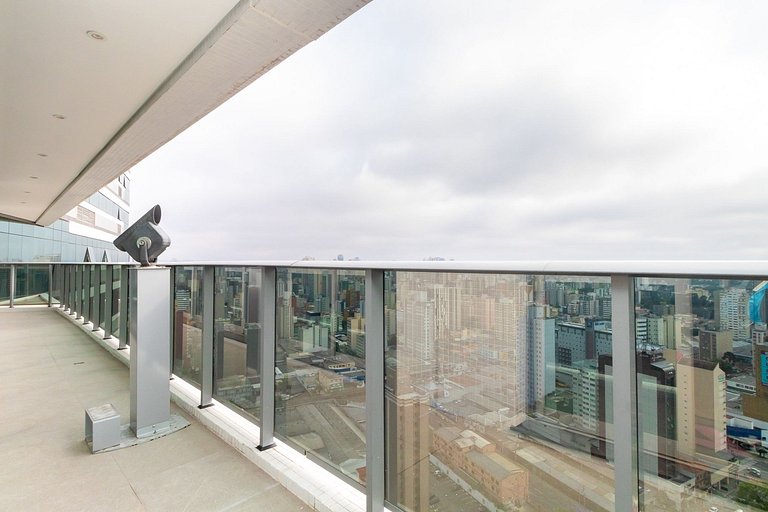 Apto de 1q no 29º andar, c/ vaga e piscina-SEV2905