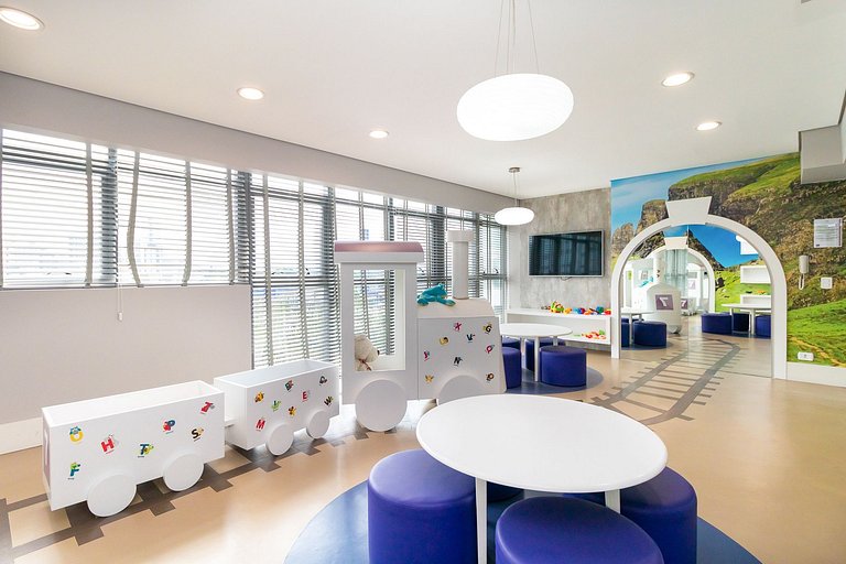 Apto de 1q no 29º andar, c/ vaga e piscina-SEV2905