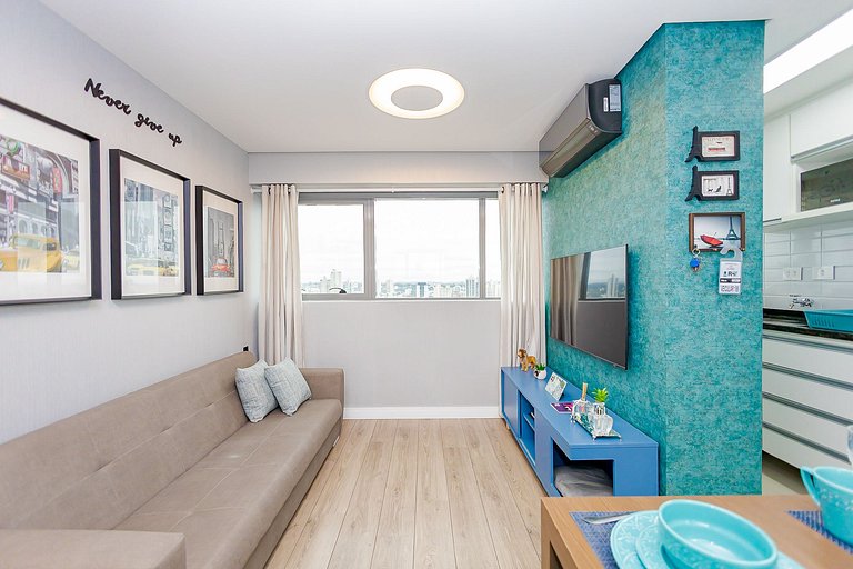 Apartamento 1 Quarto Lindíssimo, Garagem - SEV2402