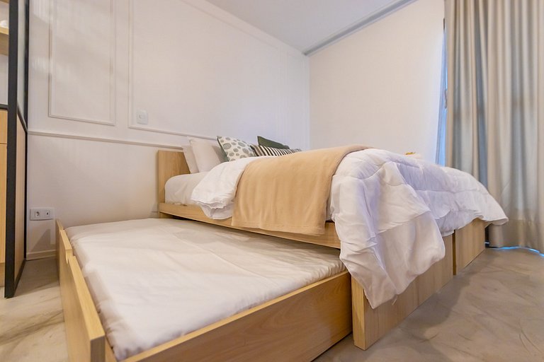 Apartamento Cama King, Solteiro e Berço - ALL1401