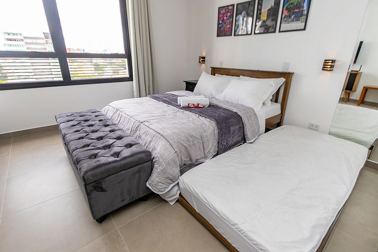 Studio Completo com Cama Auxiliar e Vaga - EIX0808