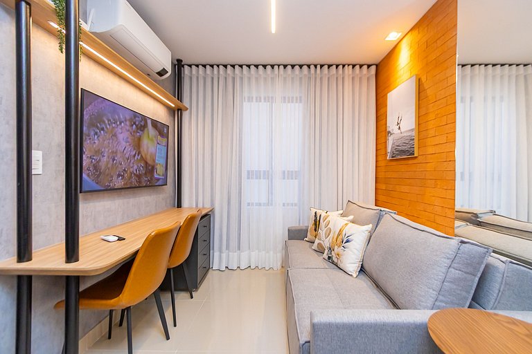 Apto de 1 Quarto Super Completo no Centro -MUV1508