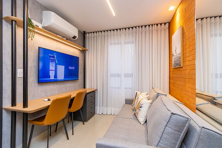 Apto de 1 Quarto Super Completo no Centro -MUV1508