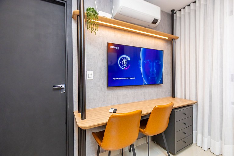 Apto de 1 Quarto Super Completo no Centro -MUV1508