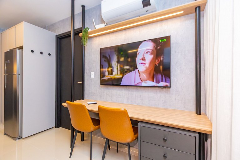 Apto de 1 Quarto Super Completo no Centro -MUV1508