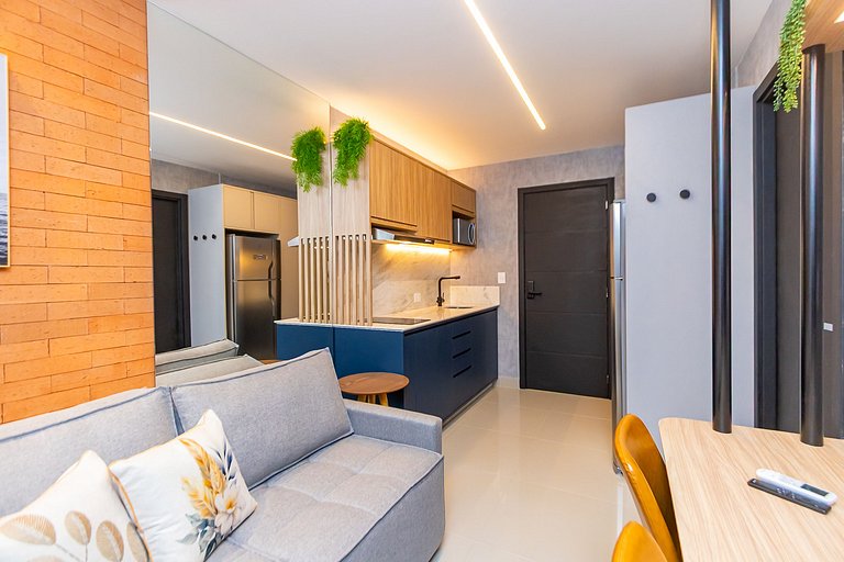 Apto de 1 Quarto Super Completo no Centro -MUV1508