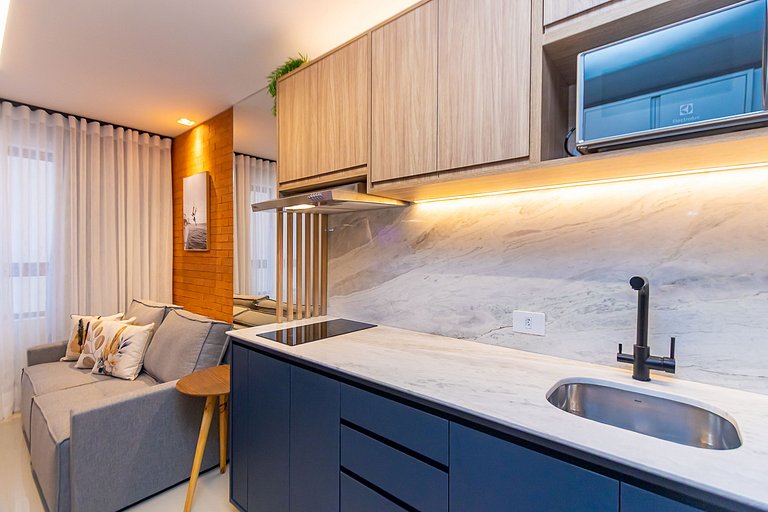 Apto de 1 Quarto Super Completo no Centro -MUV1508
