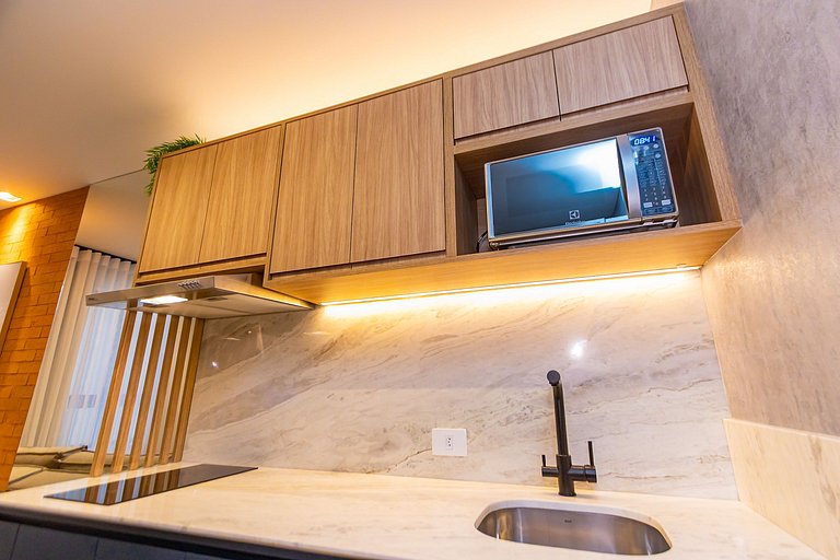 Apto de 1 Quarto Super Completo no Centro -MUV1508