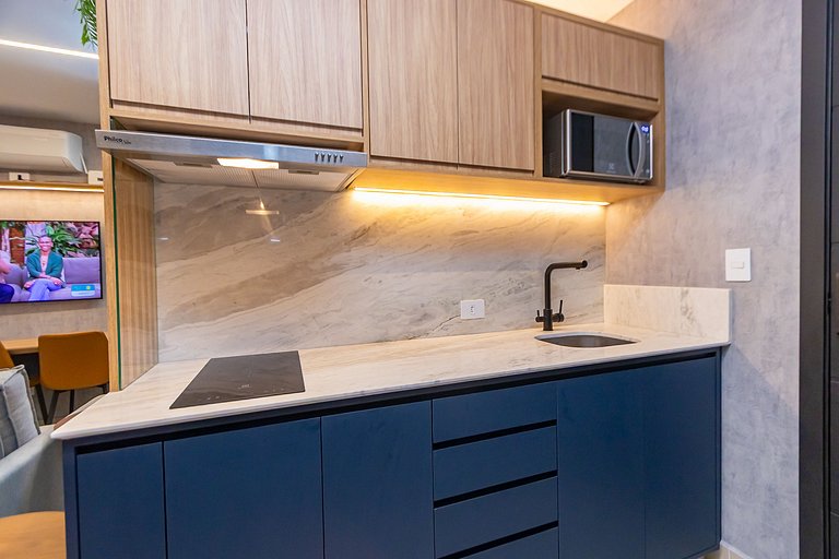 Apto de 1 Quarto Super Completo no Centro -MUV1508
