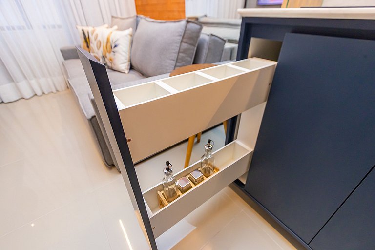 Apto de 1 Quarto Super Completo no Centro -MUV1508