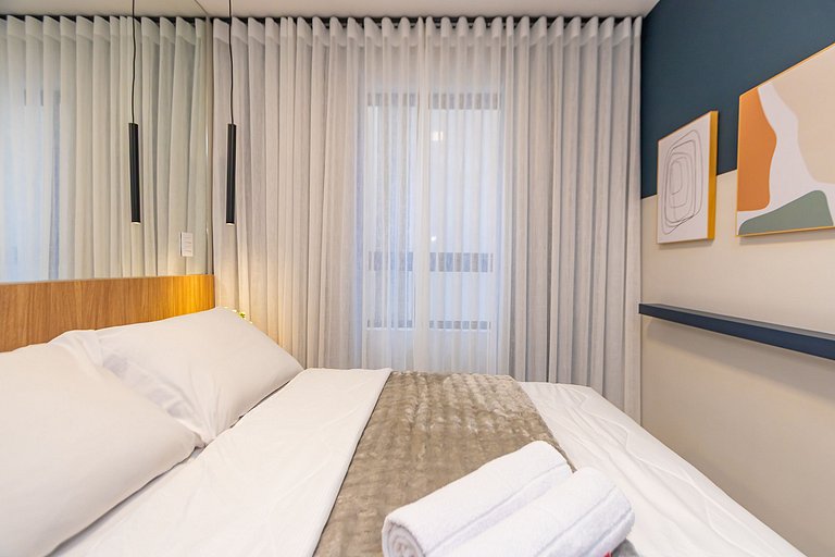 Apto de 1 Quarto Super Completo no Centro -MUV1508