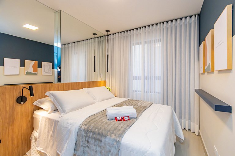 Apto de 1 Quarto Super Completo no Centro -MUV1508