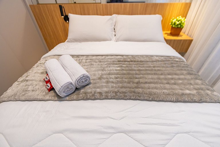Apto de 1 Quarto Super Completo no Centro -MUV1508