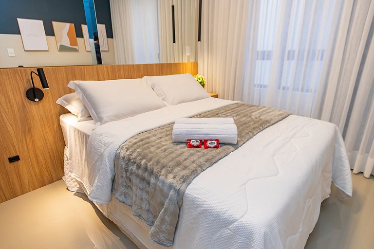 Apto de 1 Quarto Super Completo no Centro -MUV1508