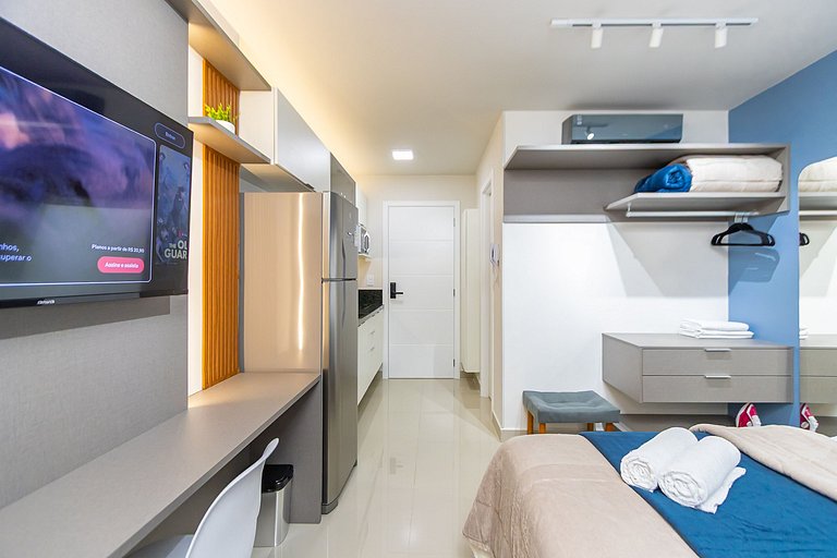 Studio Completo com A/c no Centro - MUV0812