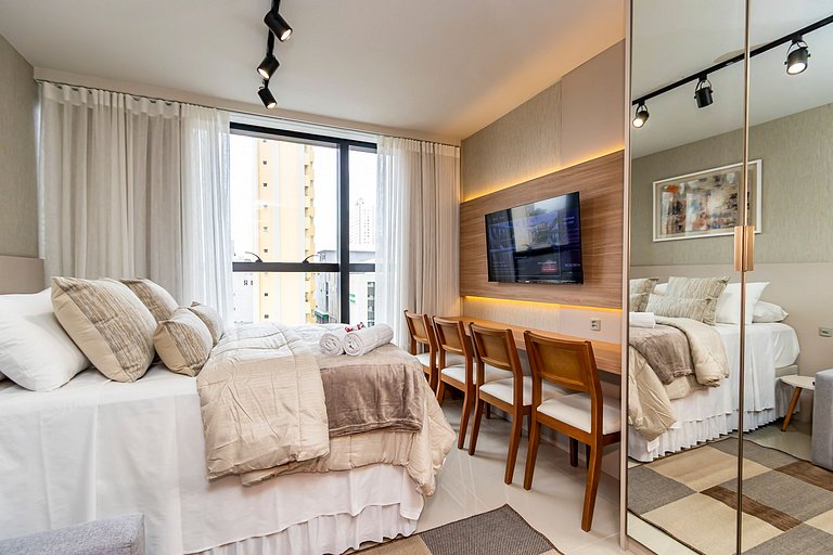 Studio Aconchegante com A/c em Ótima Região-MUV406