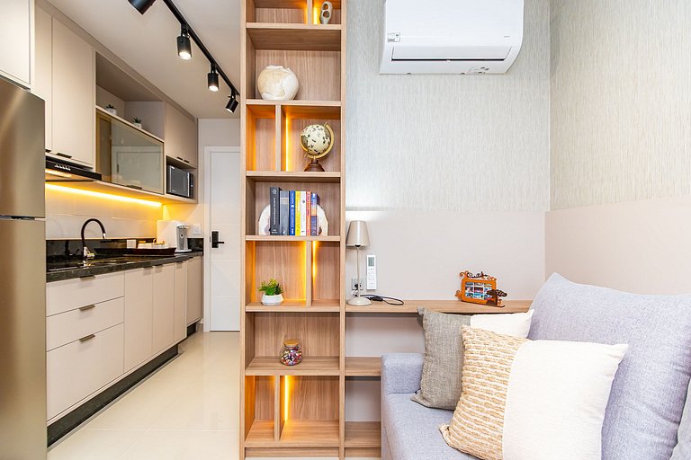 Studio Aconchegante com A/c em Ótima Região-MUV406