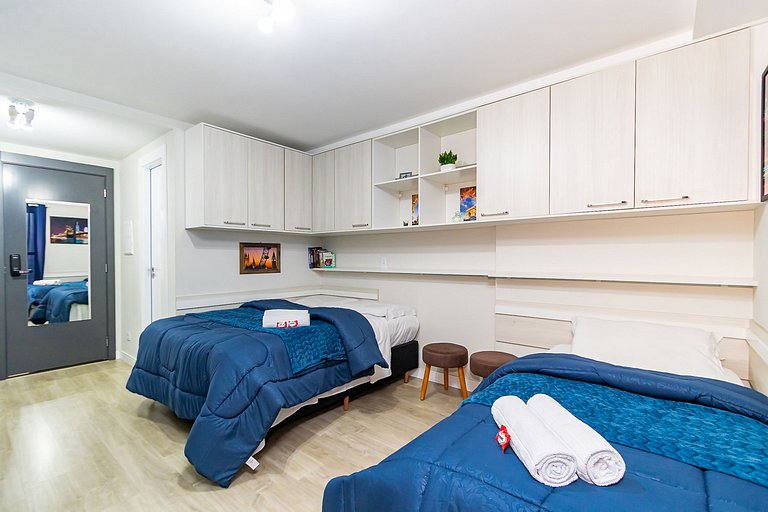 Studio 2 Camas Solteiro 1 Cama de Casal - ALL0815