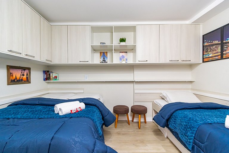 Studio 2 Camas Solteiro 1 Cama de Casal - ALL0815