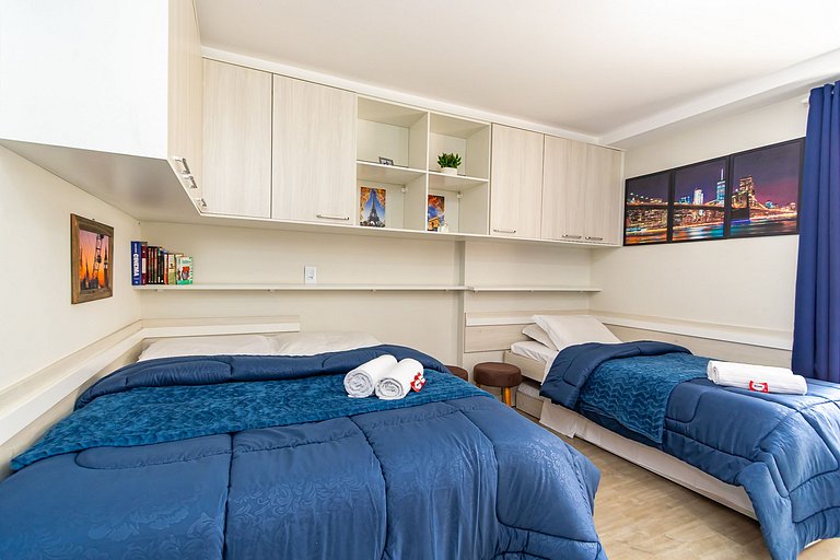 Studio 2 Camas Solteiro 1 Cama de Casal - ALL0815