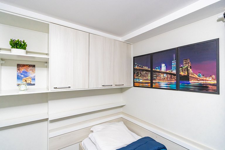 Studio 2 Camas Solteiro 1 Cama de Casal - ALL0815