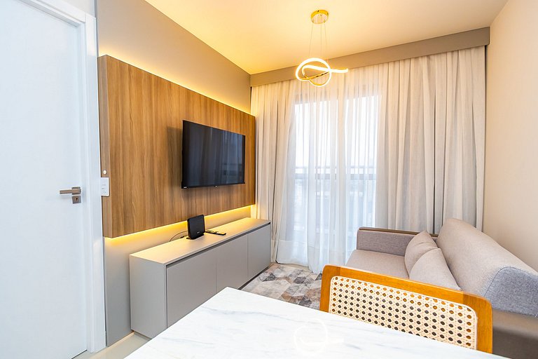 Apto de 1q Completíssimo com Garagem - MUV1603