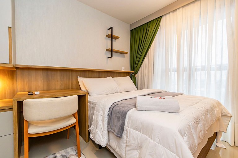 Apto de 1q Completíssimo com Garagem - MUV1603