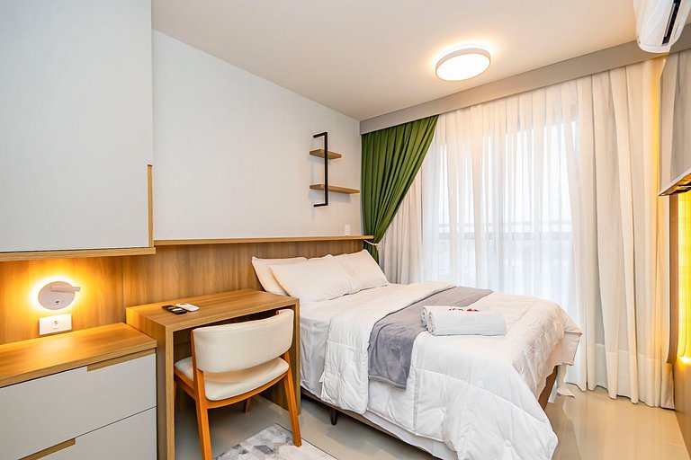 Apto de 1q Completíssimo com Garagem - MUV1603