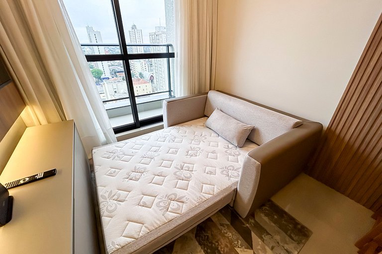 Apto de 1q Completíssimo com Garagem - MUV1603