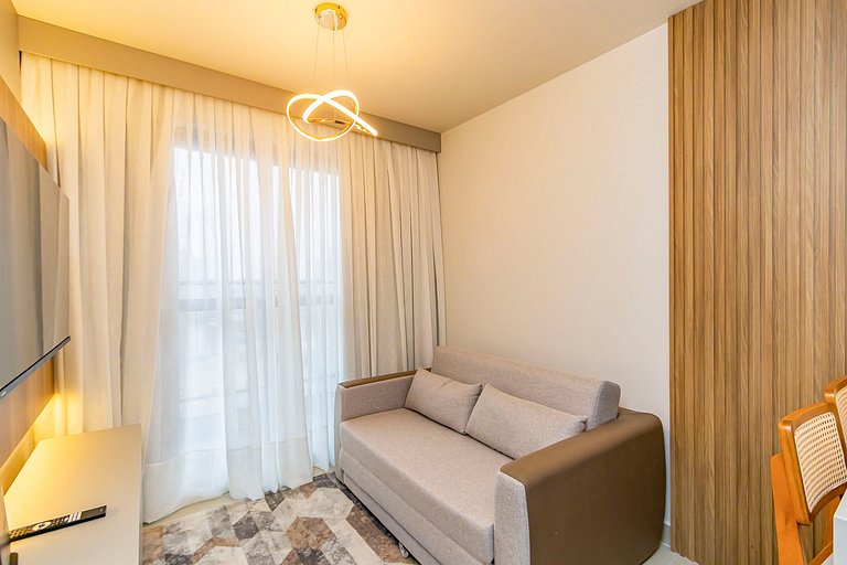 Apto de 1q Completíssimo com Garagem - MUV1603