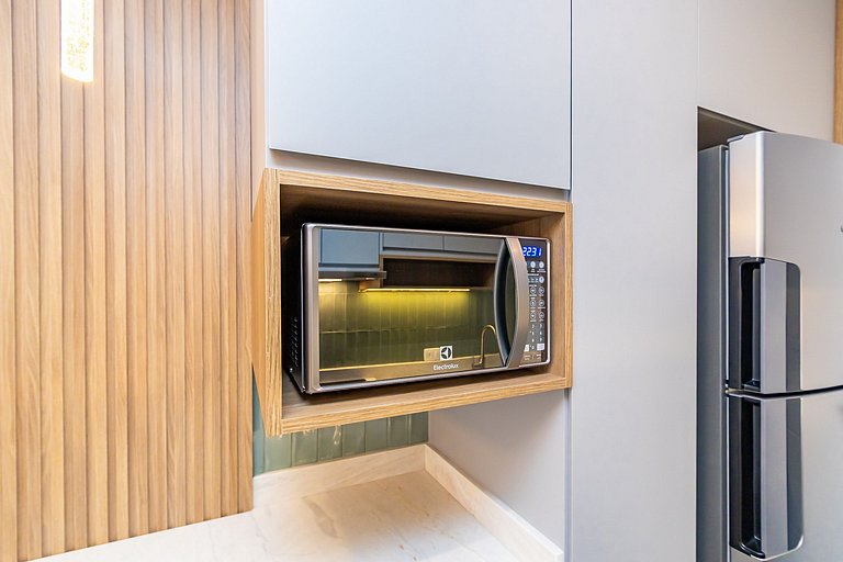 Apto de 1q Completíssimo com Garagem - MUV1603