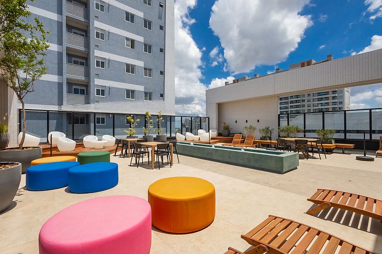 Studio Completo p/ 4 pessoas no All Batel -BAT1714