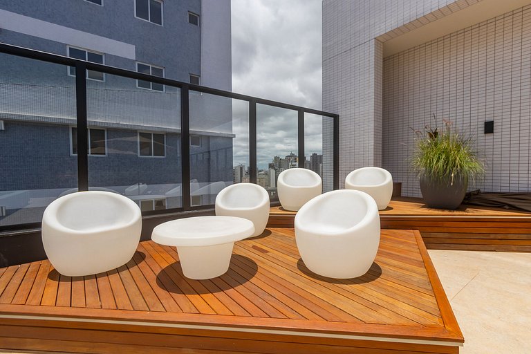 Studio Completo p/ 4 pessoas no All Batel -BAT1714