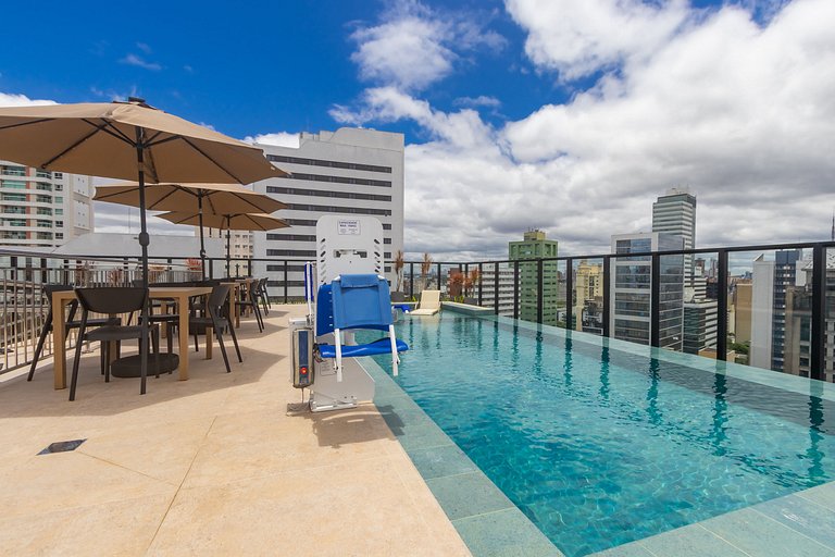 Studio Completo p/ 4 pessoas no All Batel -BAT1714