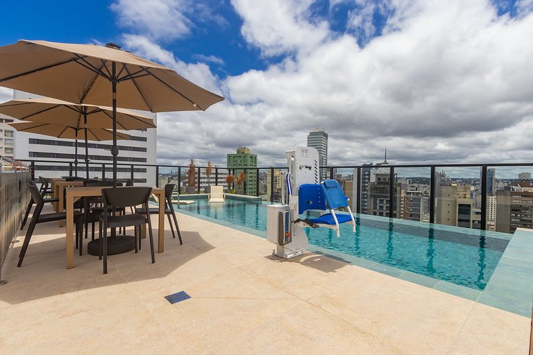 Studio Completo p/ 4 pessoas no All Batel -BAT1714