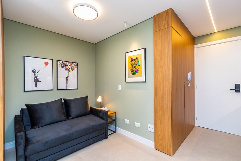 Studio Premium em Prédio com Piscina - BAT1814