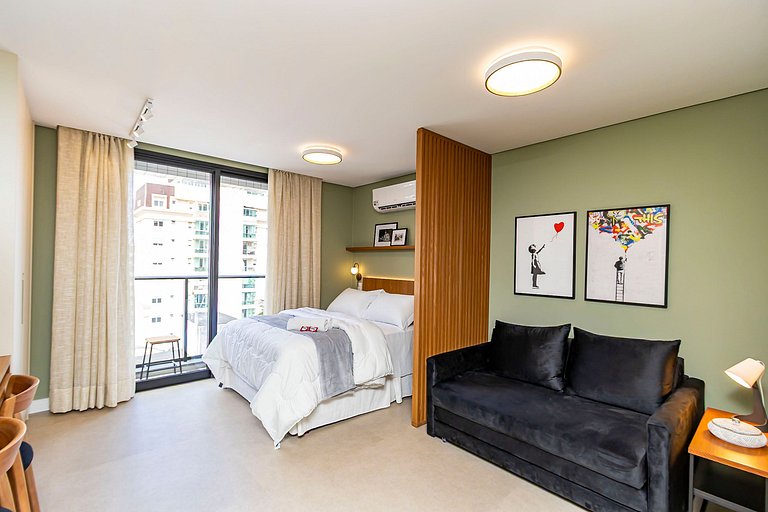 Studio Premium em Prédio com Piscina - BAT1814