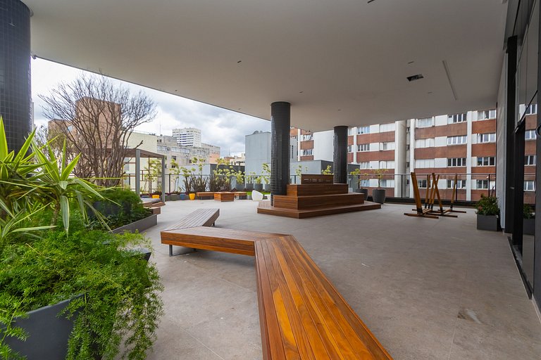 Studio Premium em Prédio com Piscina - BAT1814