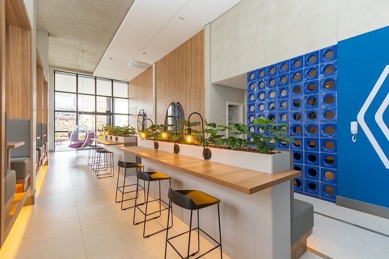 Studio Premium em Prédio com Piscina - BAT1814