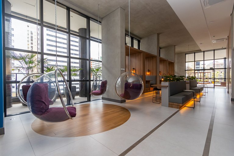 Studio Premium em Prédio com Piscina - BAT1814