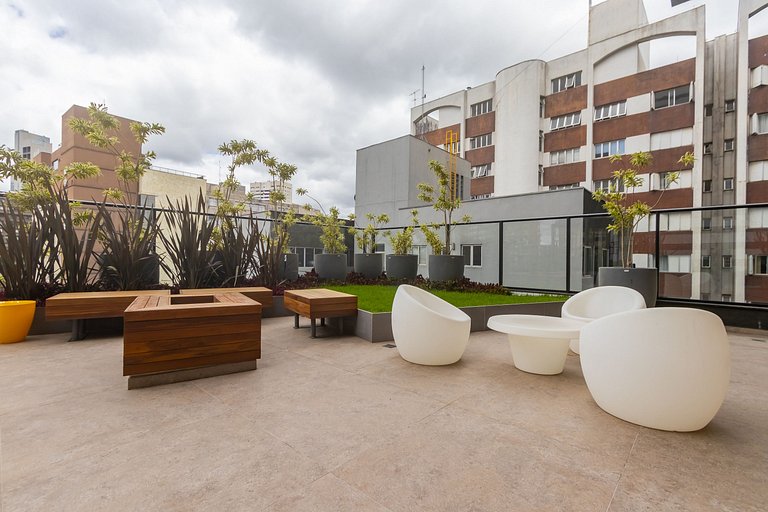 Studio Premium em Prédio com Piscina - BAT1814