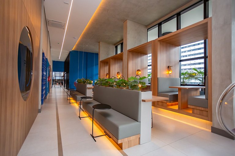 Studio Premium em Prédio com Piscina - BAT1814