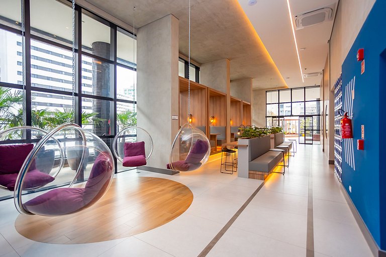 Studio Premium em Prédio com Piscina - BAT1814