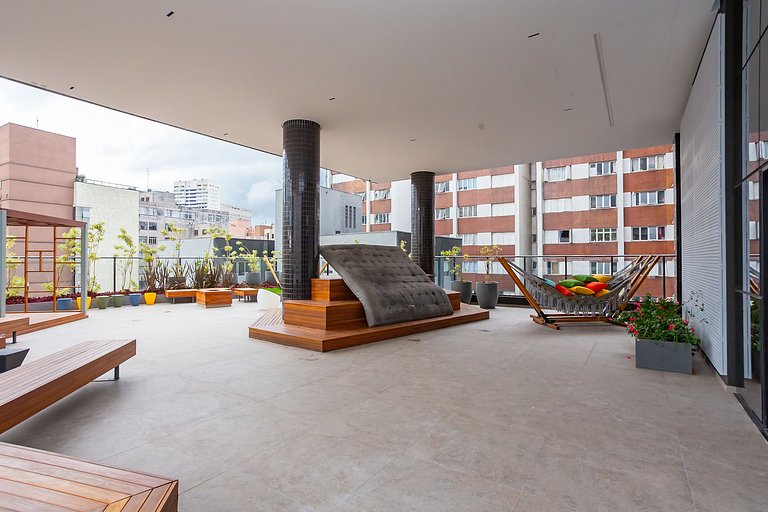 Studio Premium em Prédio com Piscina - BAT1814